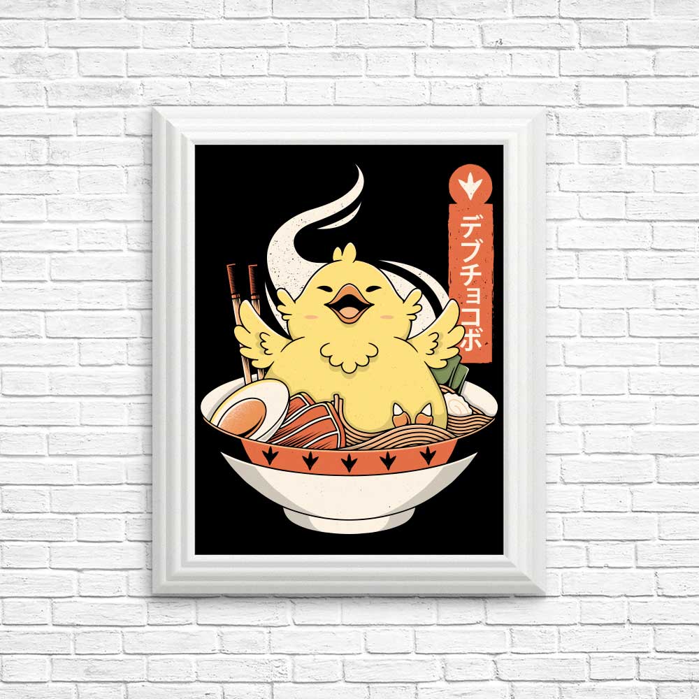 High - Quality Fat Chocobo Ramen Posters and Prints by Alundrart Design