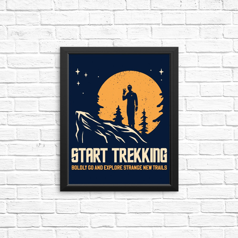 Retro-style Start Trekking Posters and Prints for Wall Decor