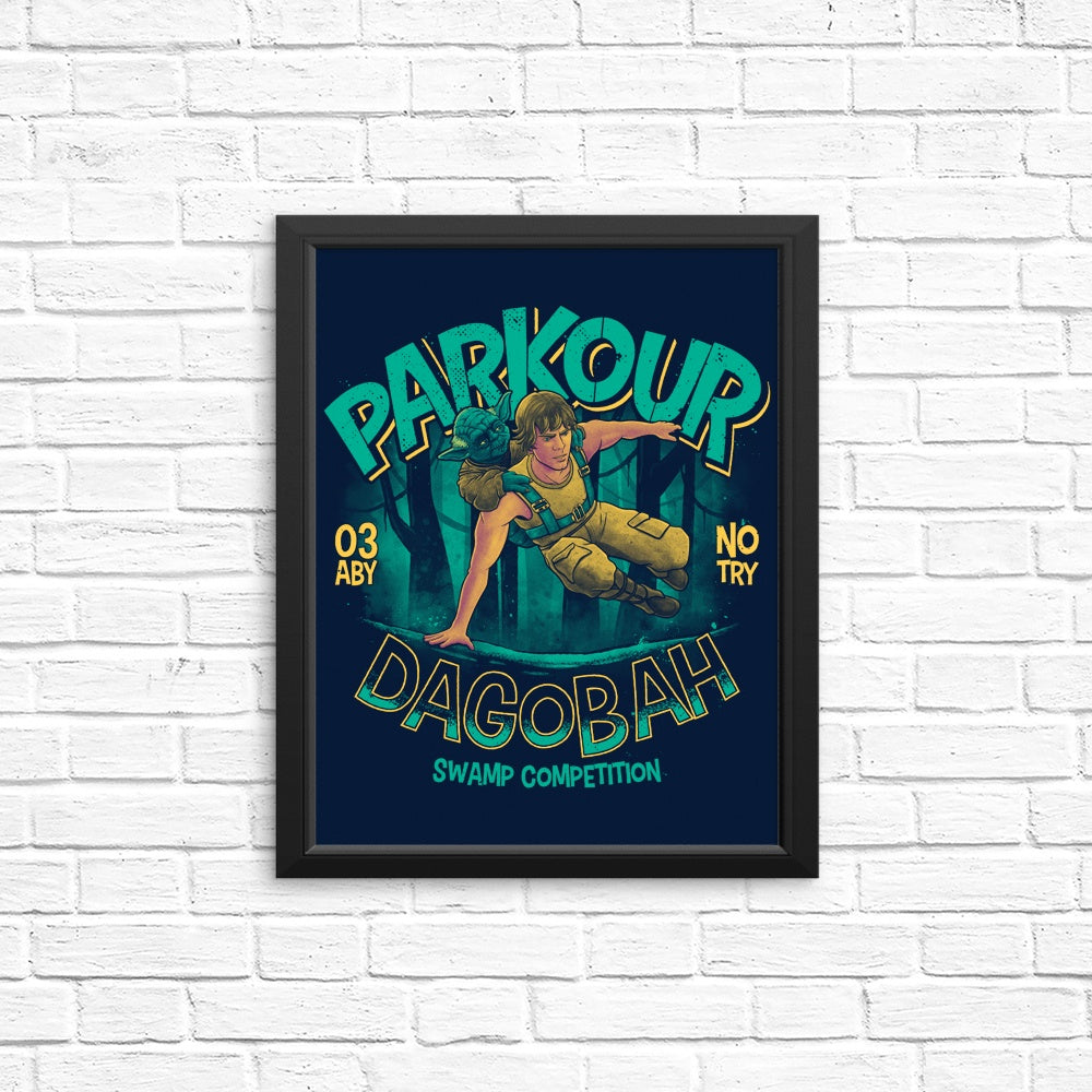 Parkour Swamp Competition High - Quality Posters and Prints