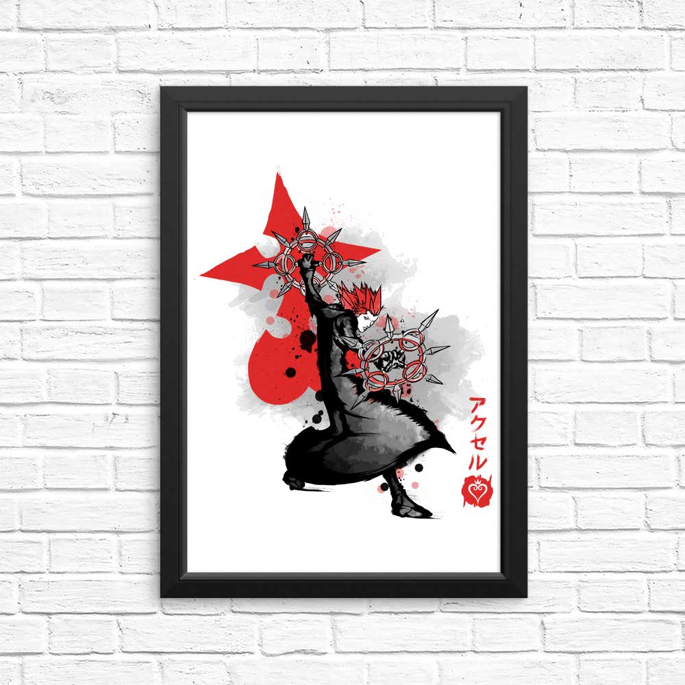 High - Quality Dancing Flames Sumi - e Posters and Prints