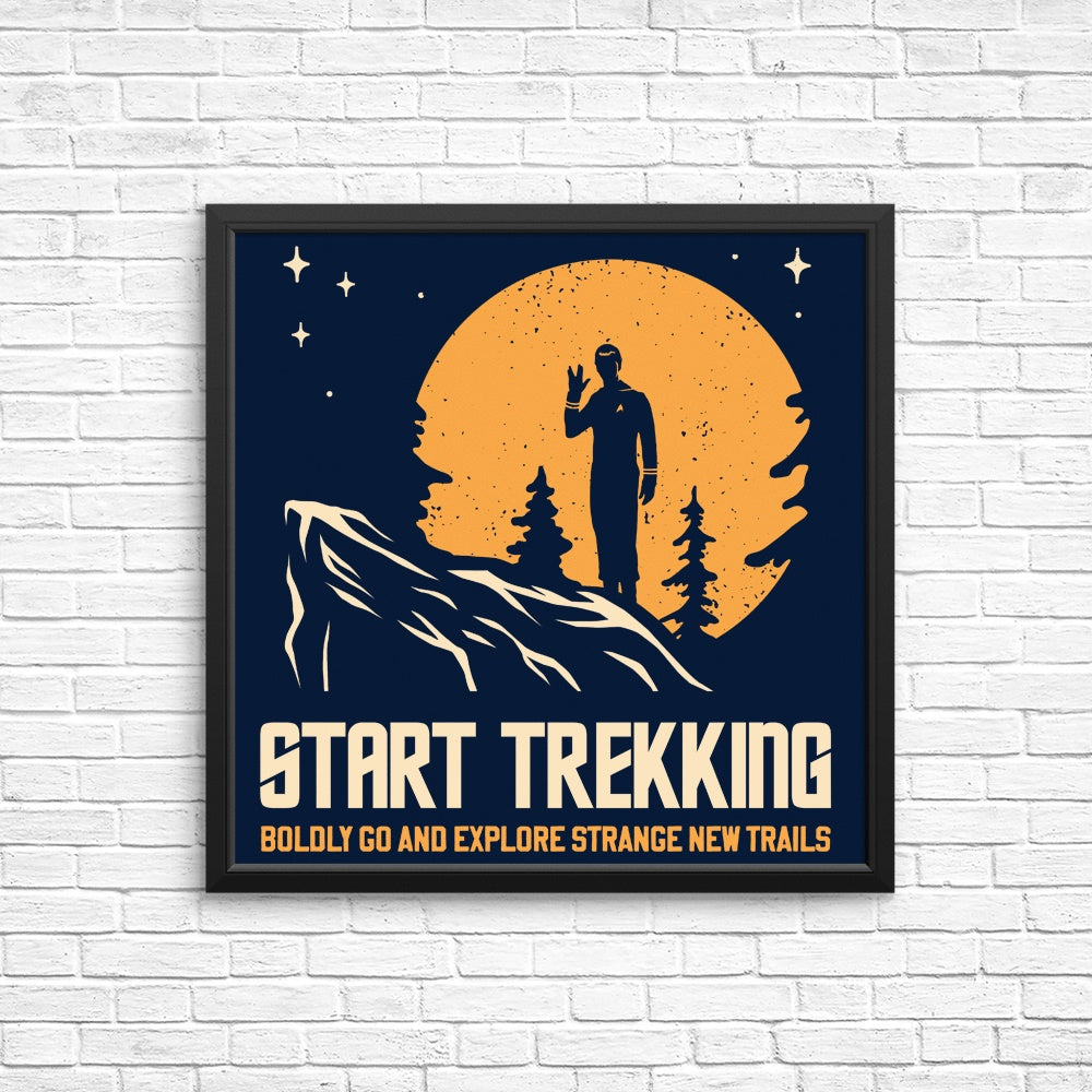 Retro-style Start Trekking Posters and Prints for Wall Decor