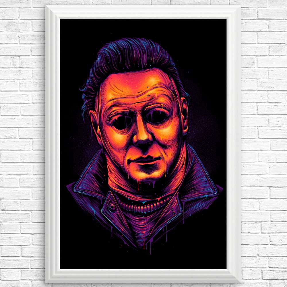 Glowing Slasher Horror-themed Posters and Art Prints