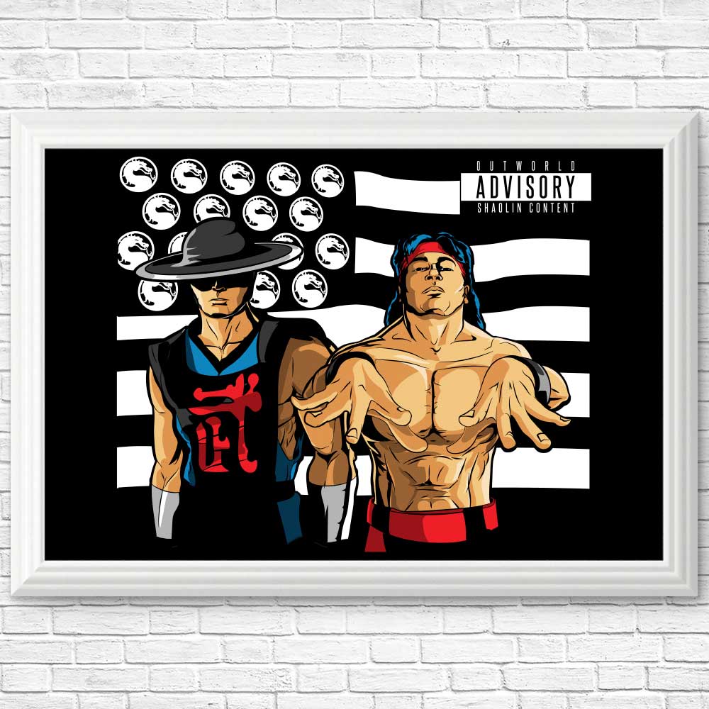 Stunning Posters & Prints of 'Bombs Over Outworld' by Aaron Morales Designs