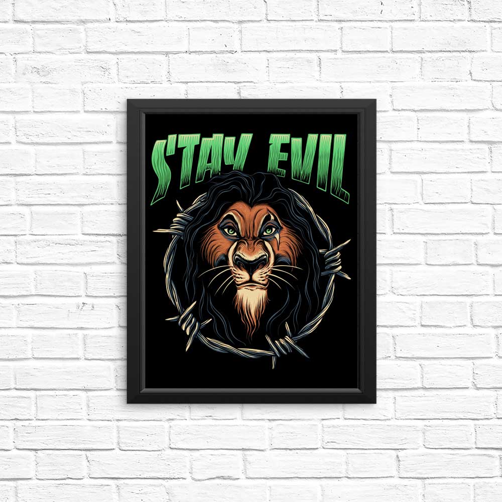 High - Quality 'Stay Evil' Posters and Prints for Your Space