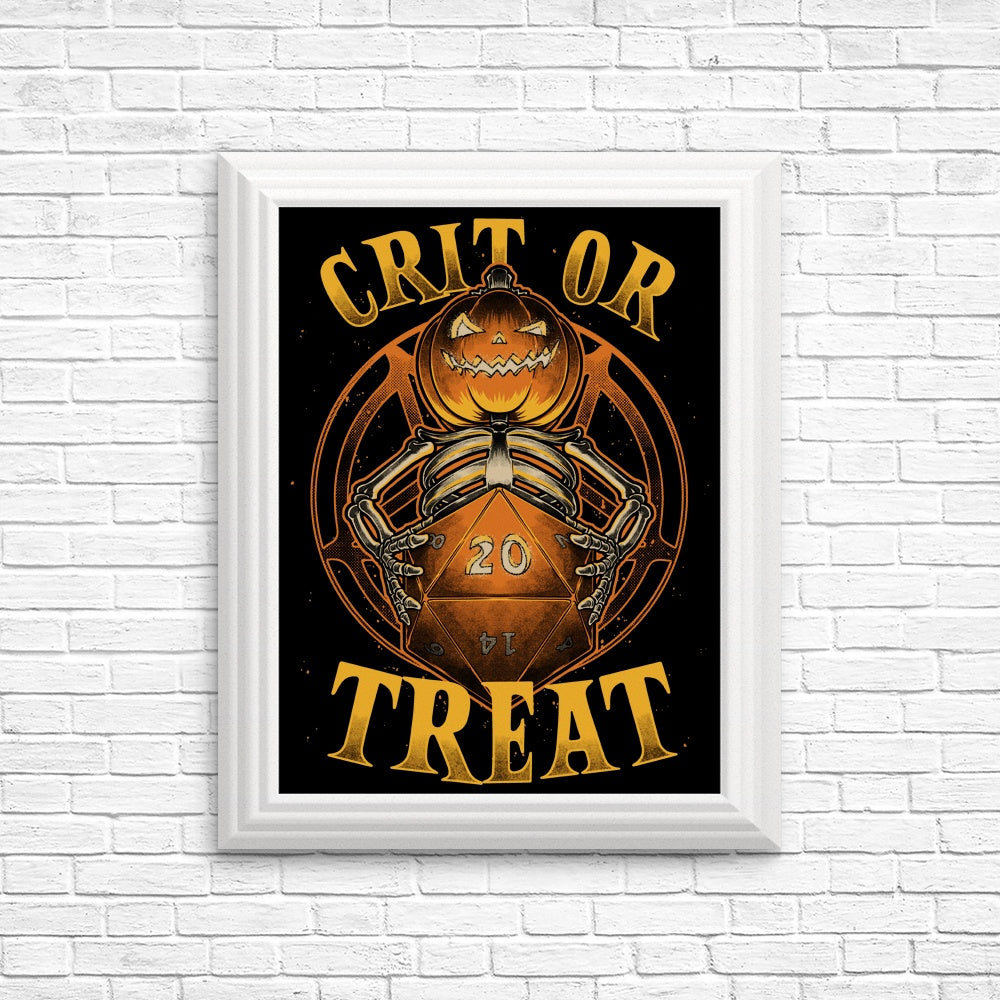 Spooky 'Crit or Treat' High - Quality Posters and Prints