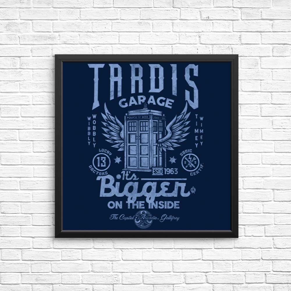 Stunning Tardis Garage Posters and Prints by Arinesart