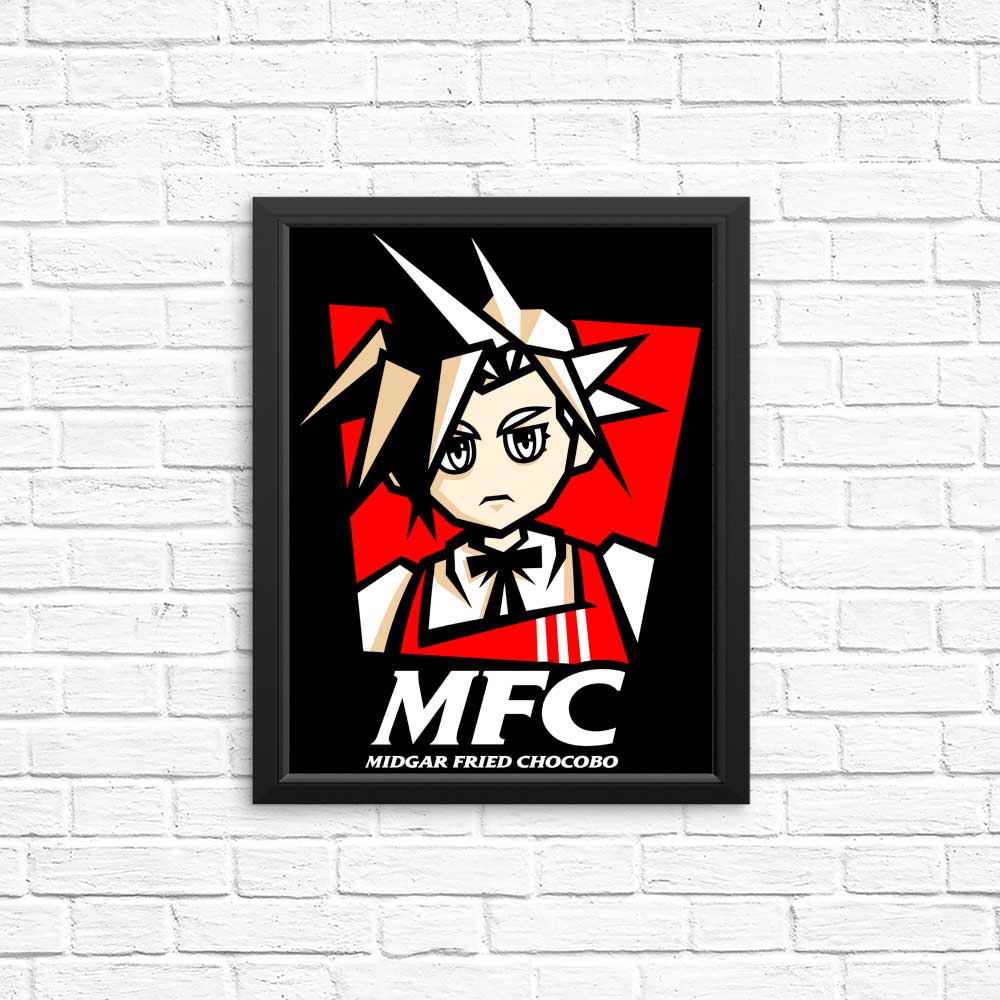 Midgar Fried Chocobo Art Posters and Prints for Home Decor