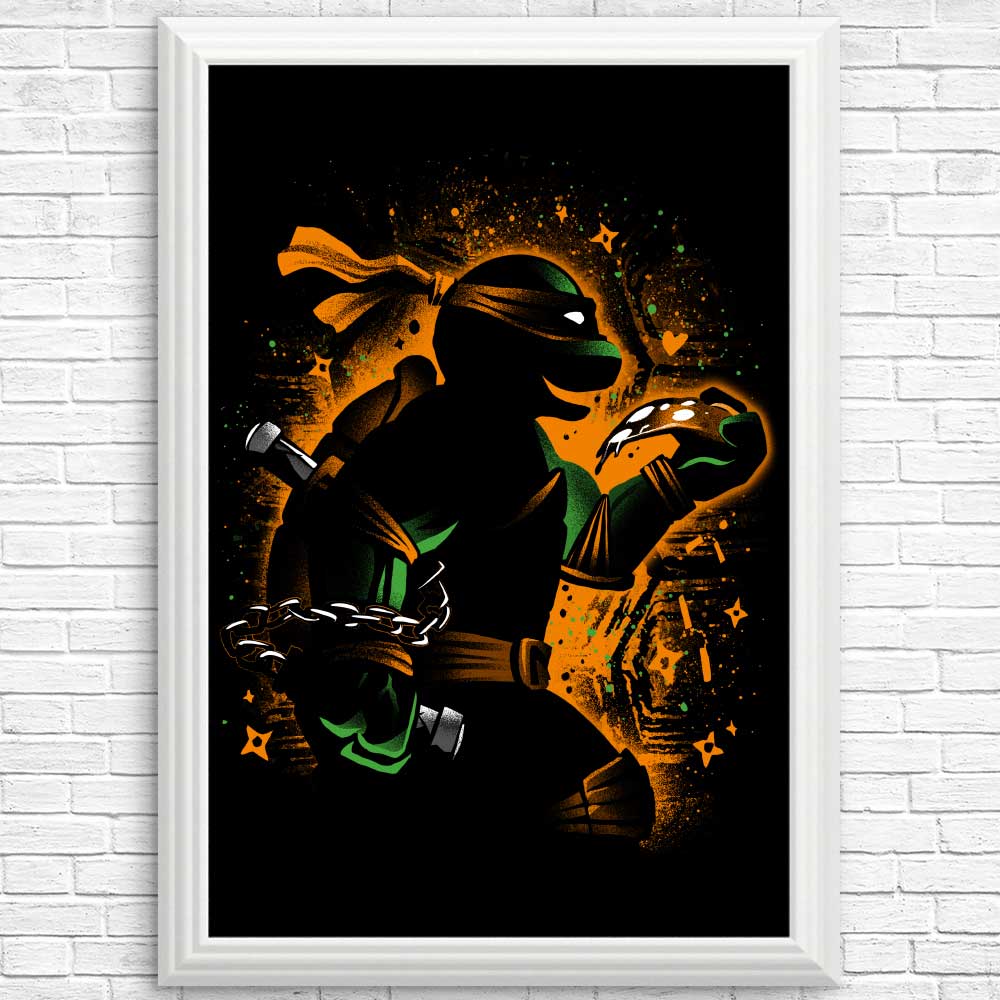 Vibrant Orange Party Ninja Posters and Prints