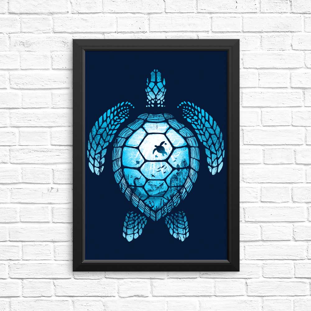 Turtle Silhouette Wall Decor - High - Quality Posters and Prints