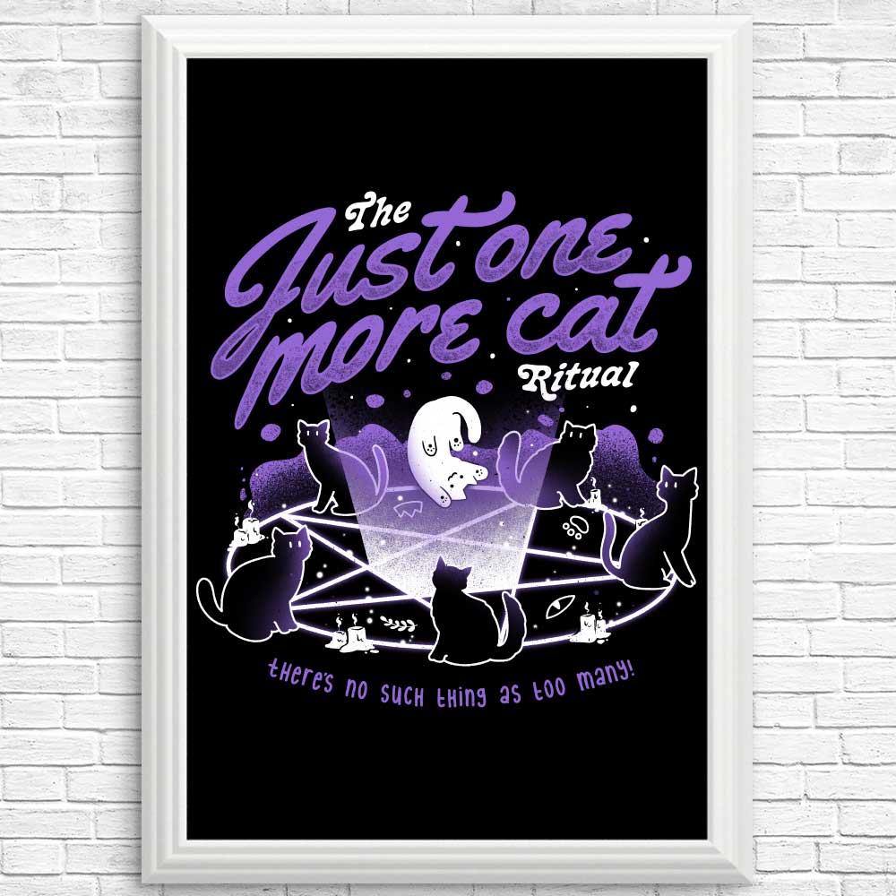 Charming 'Just One More Cat' Cat - Thematic Posters & Prints
