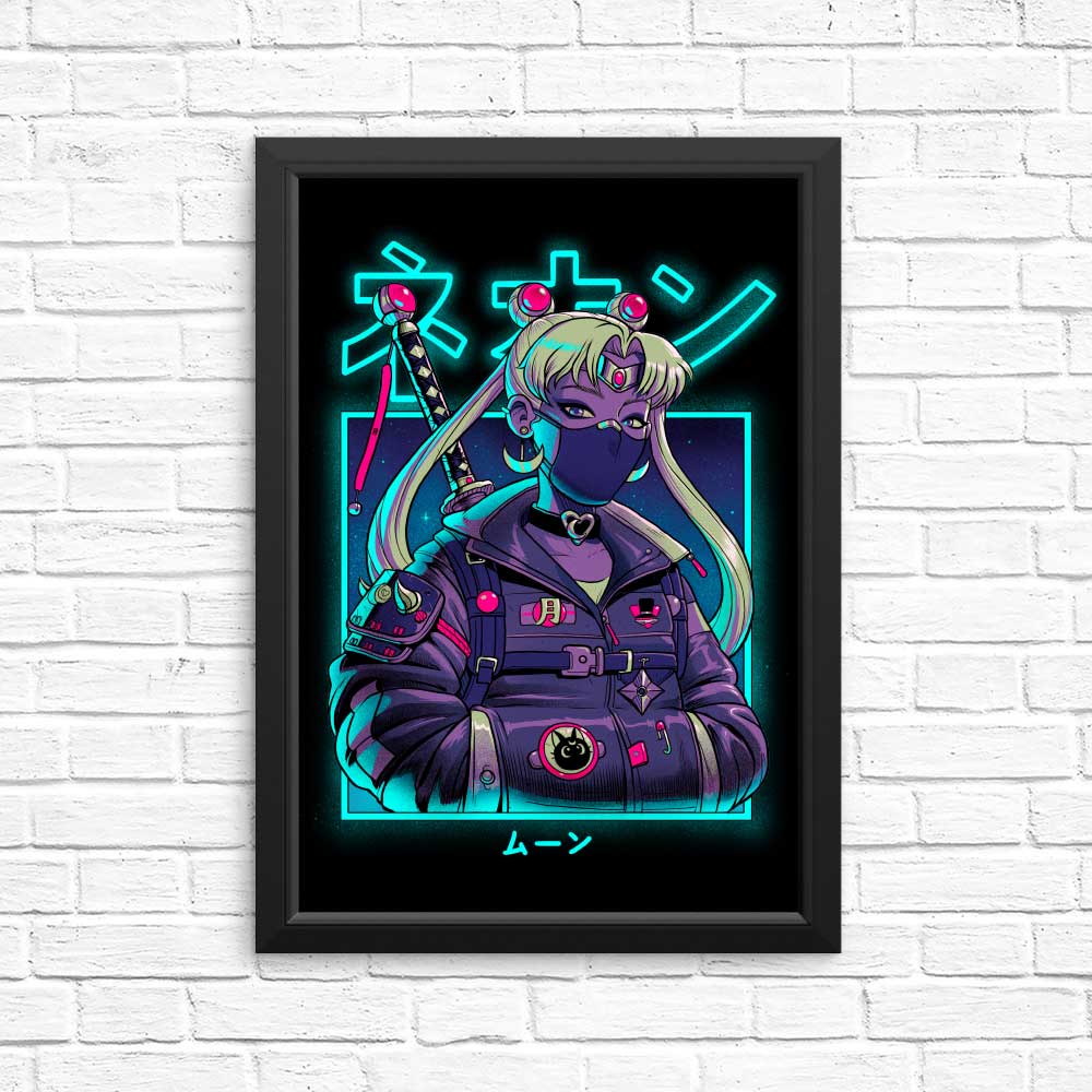 Stunning Neon Moon Posters & Prints by Bruno Mota