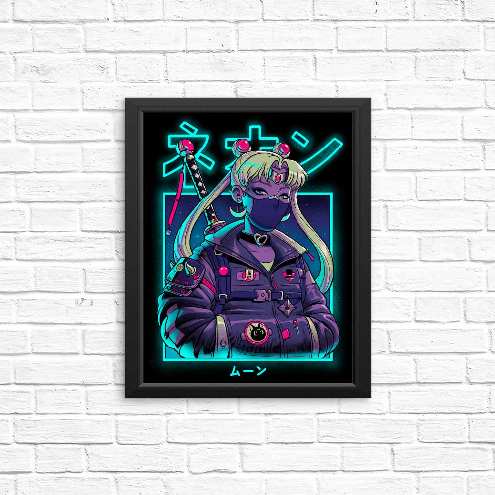 Stunning Neon Moon Posters & Prints by Bruno Mota