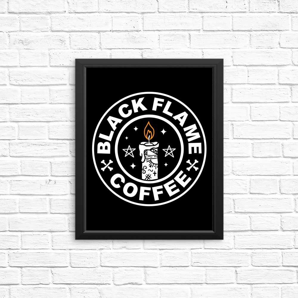 Black Flame Coffee-themed Posters and Prints for Wall Decor