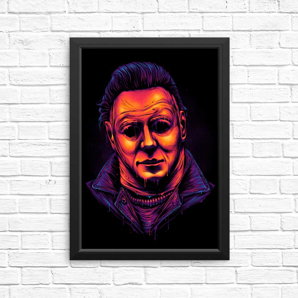 Glowing Slasher Horror-themed Posters and Art Prints