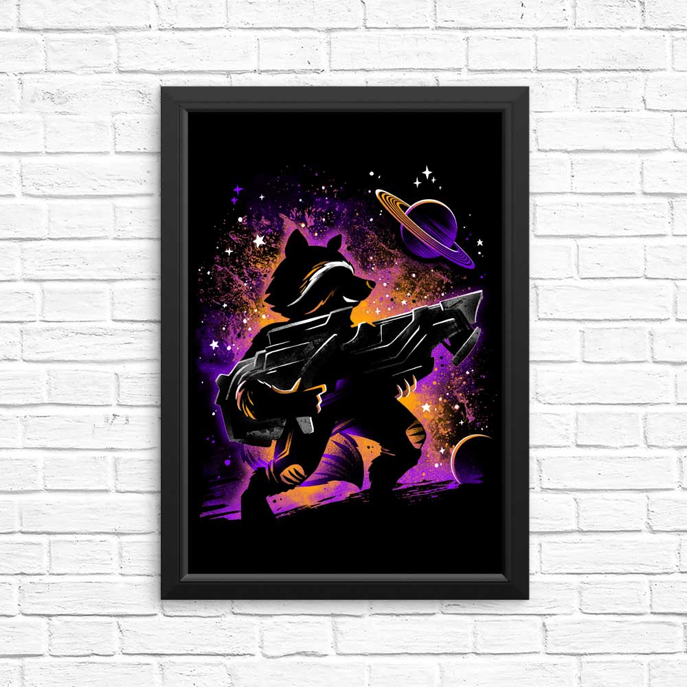 High - Quality Space Raccoon Posters and Prints from Alemaglia