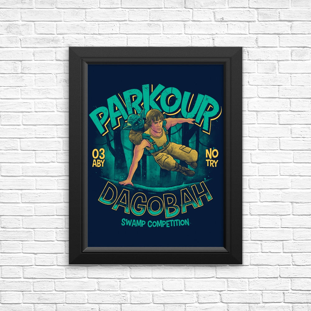 Parkour Swamp Competition High - Quality Posters and Prints