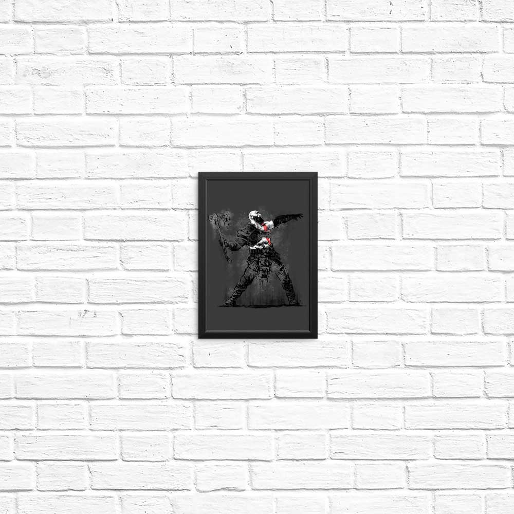 Poster and Print of God Throwing Axe Artwork