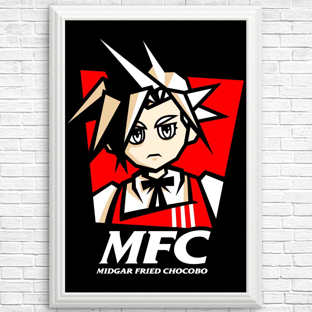 Midgar Fried Chocobo Art Posters and Prints for Home Decor