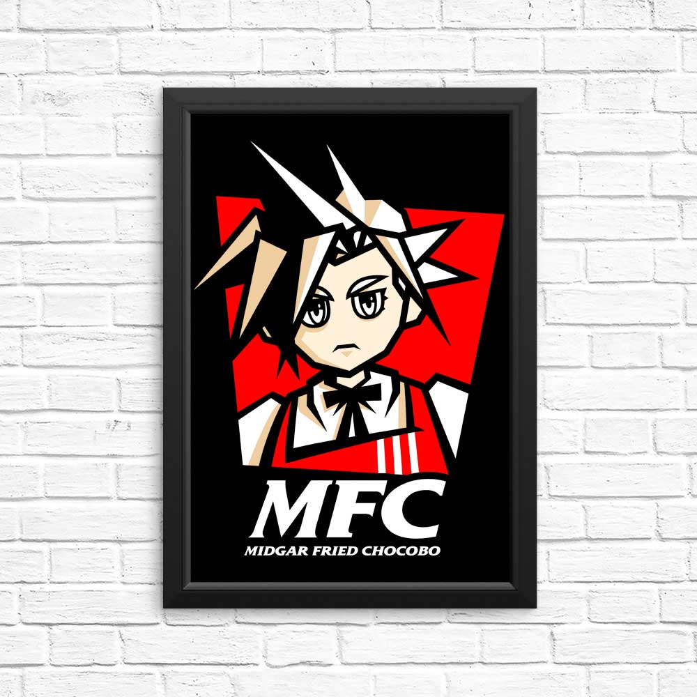 Midgar Fried Chocobo Art Posters and Prints for Home Decor