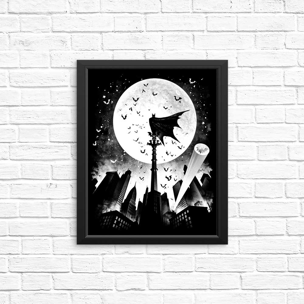 Stunning Caped Silhouette Posters and Prints by Alemaglia