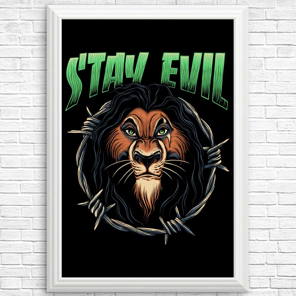 High - Quality 'Stay Evil' Posters and Prints for Your Space
