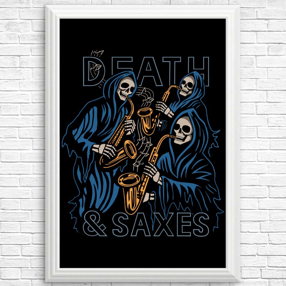 Death and Saxes Art Posters and Prints for Wall Decor