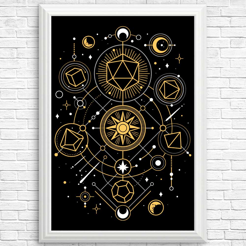Enchanting Mystical Dice Chart Posters and Prints