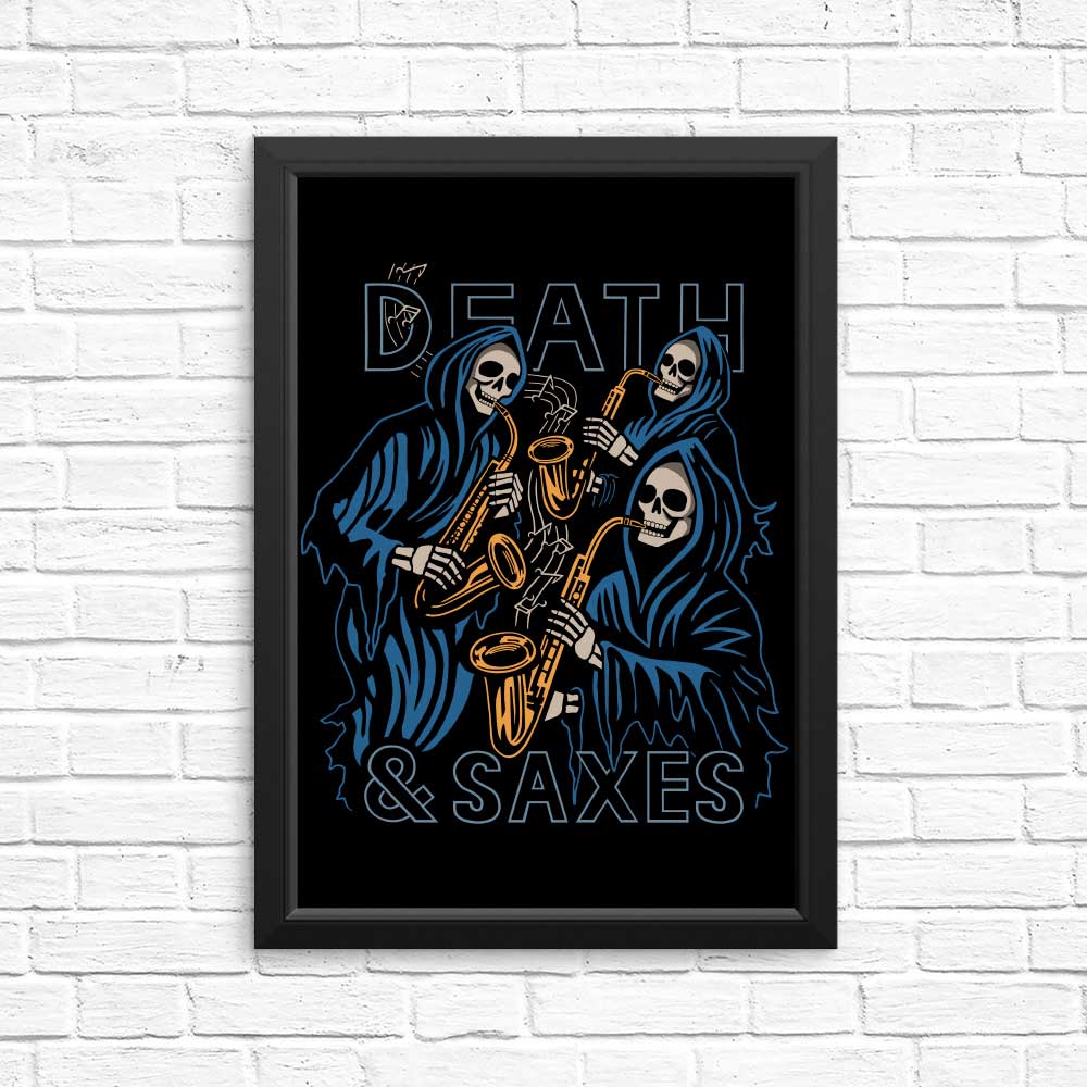 Death and Saxes Art Posters and Prints for Wall Decor