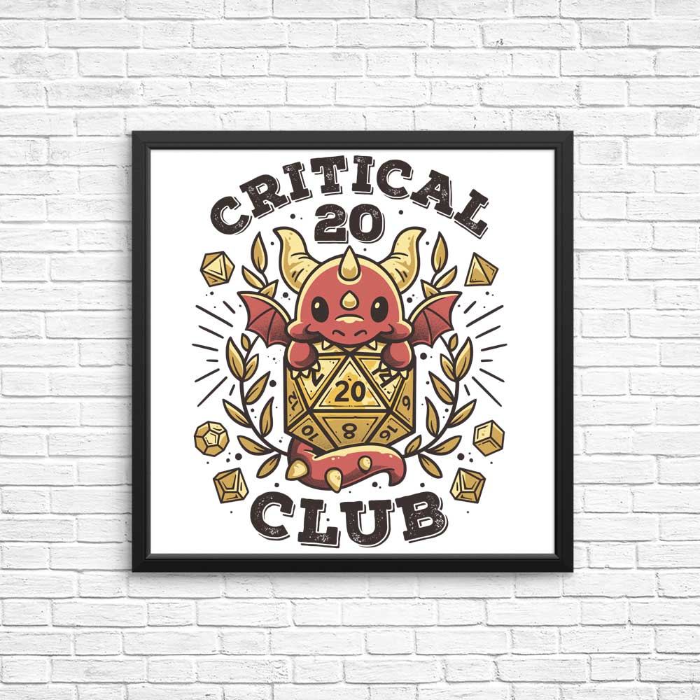 Exclusive Critical 20 Club Collection - High - Quality Posters and Prints