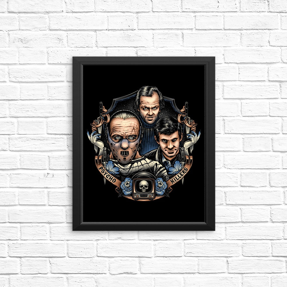Stunning Psycho Killers Posters and Prints from Glitchygorilla