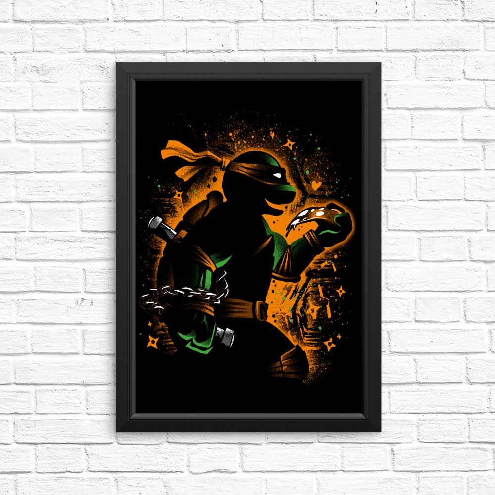 Vibrant Orange Party Ninja Posters and Prints