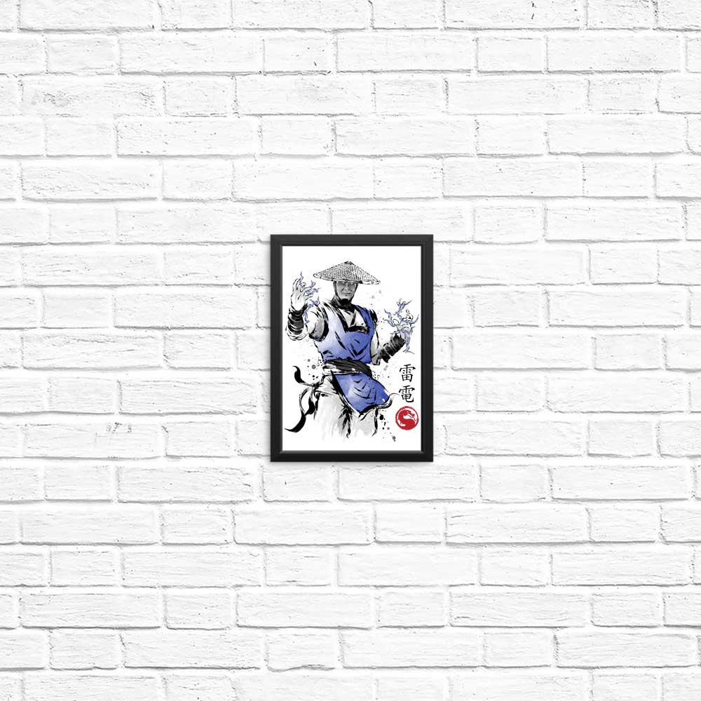 High - Quality Thunder God Sumi - e Art Posters and Prints