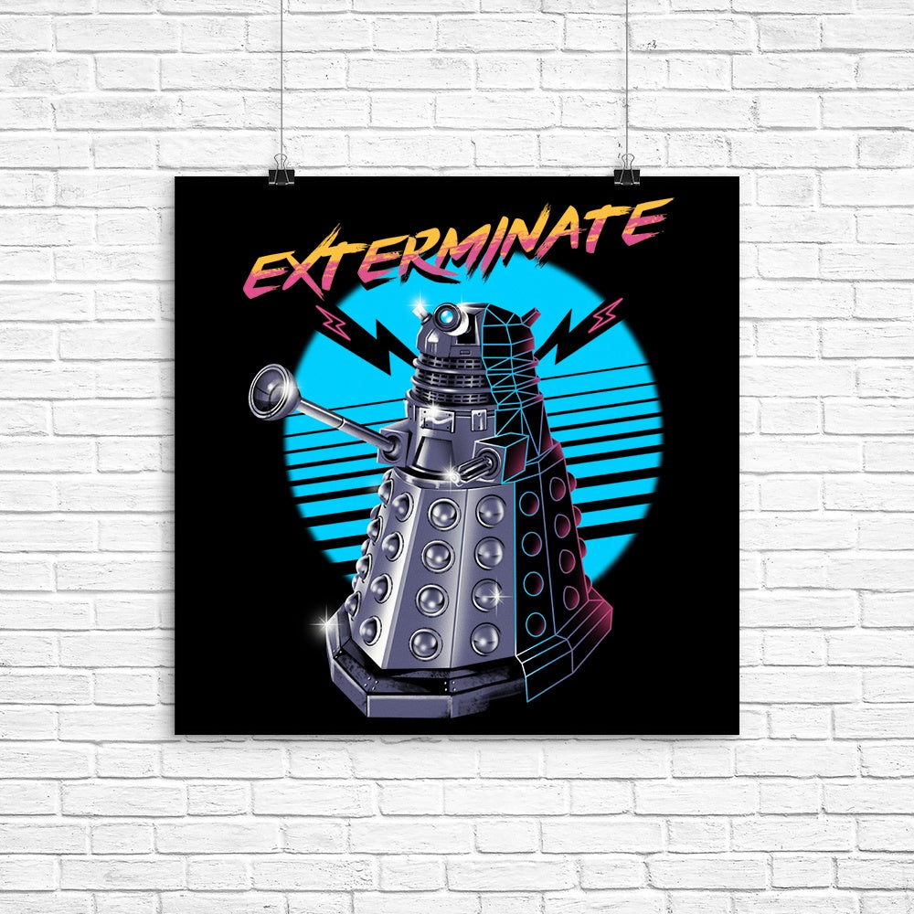 Awesome Rad Dalek Themed Decorative Poster