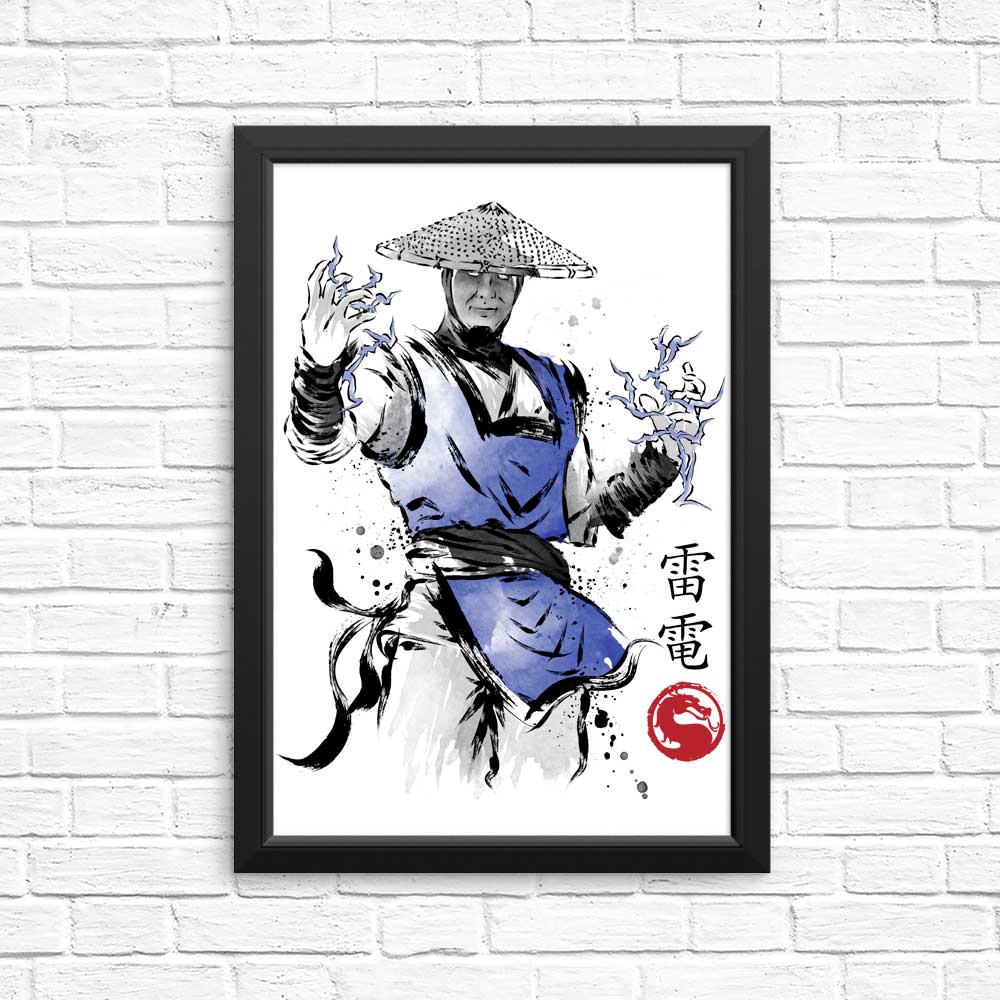 High - Quality Thunder God Sumi - e Art Posters and Prints