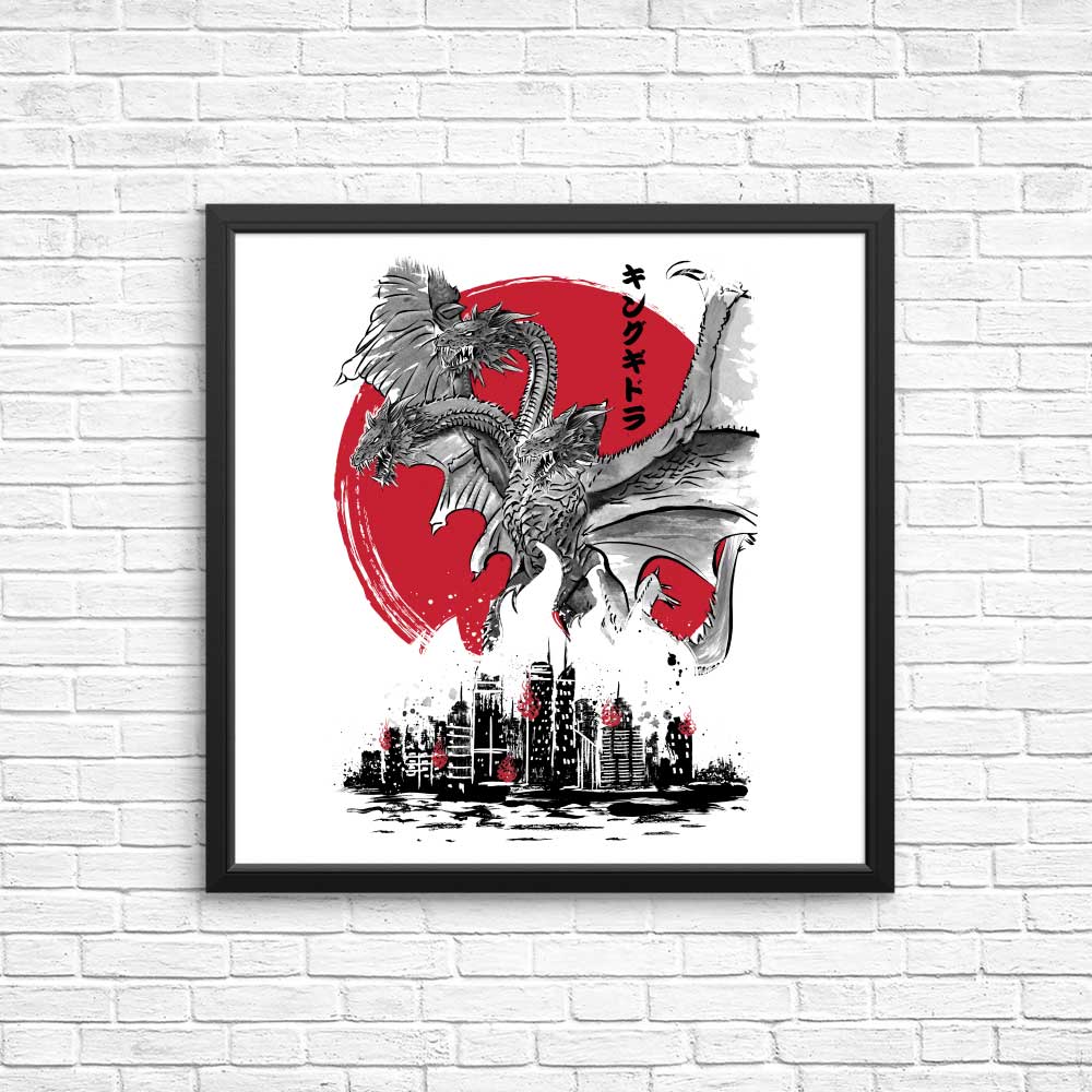 King of Terror Rising Sumi-e Art Posters and Prints from Dr. Monekers
