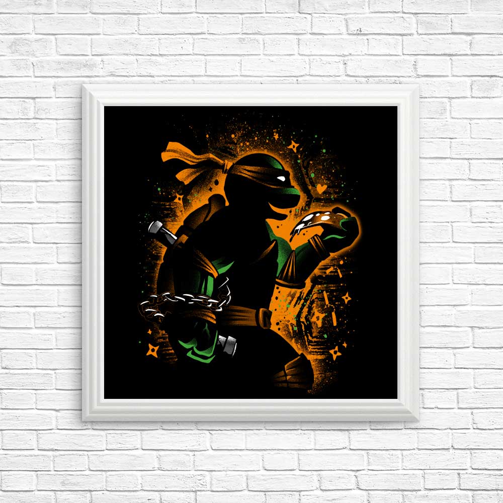 Vibrant Orange Party Ninja Posters and Prints