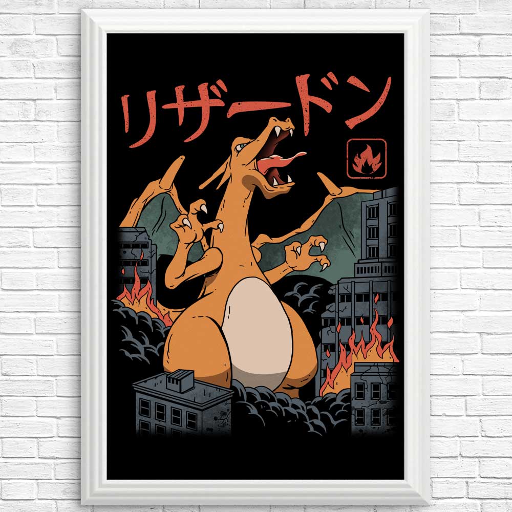 Fantastic Fire Kaiju Themed Posters and Prints