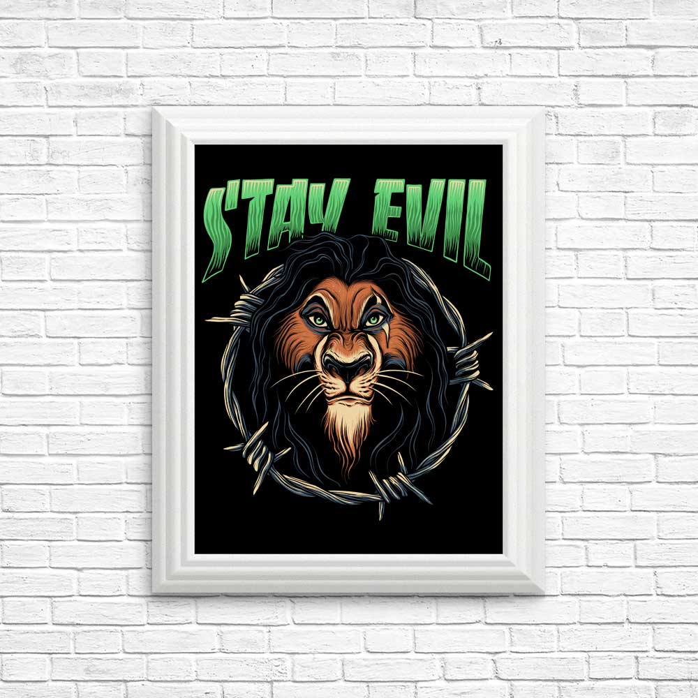 High - Quality 'Stay Evil' Posters and Prints for Your Space