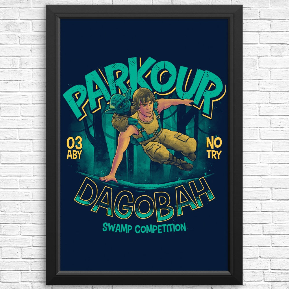 Parkour Swamp Competition High - Quality Posters and Prints