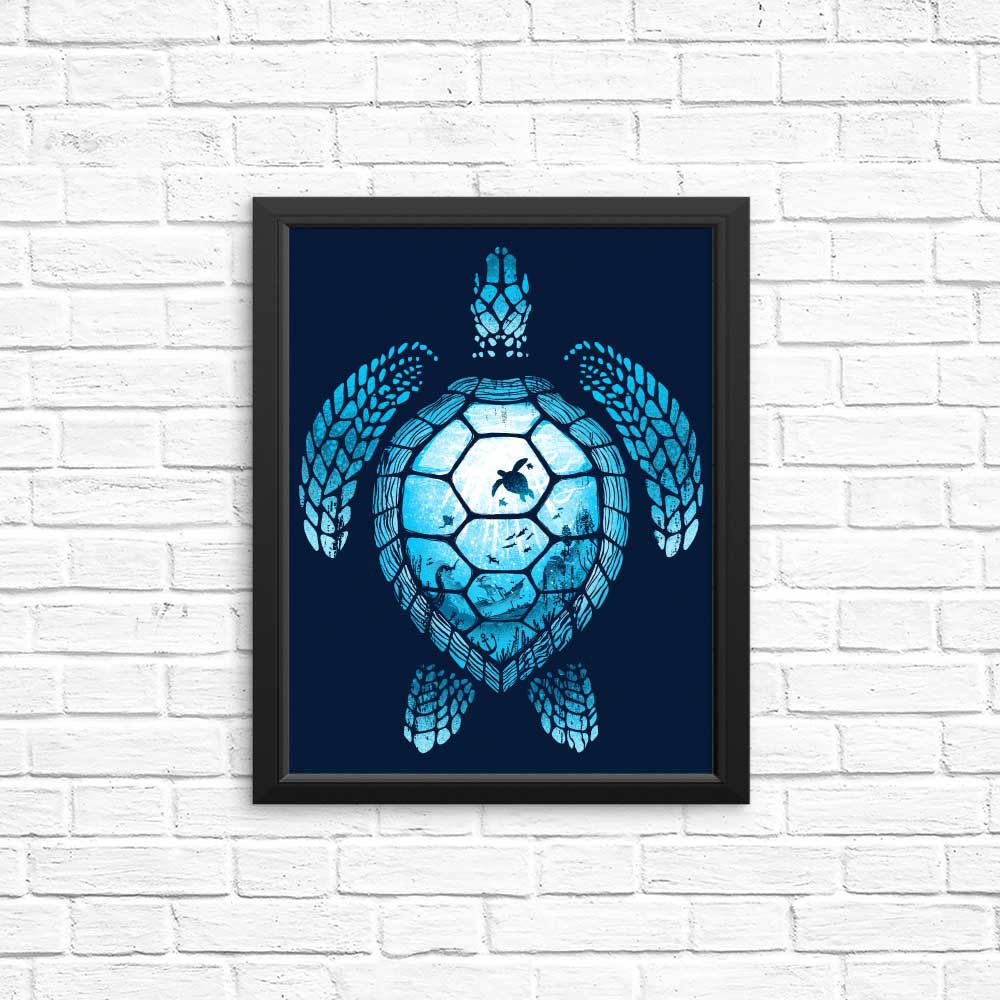 Turtle Silhouette Wall Decor - High - Quality Posters and Prints