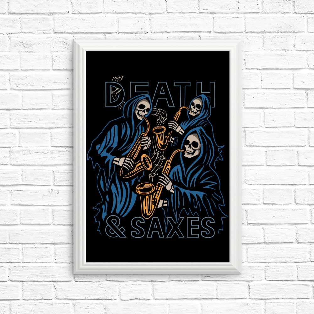 Death and Saxes Art Posters and Prints for Wall Decor