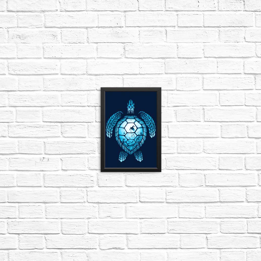 Turtle Silhouette Wall Decor - High - Quality Posters and Prints