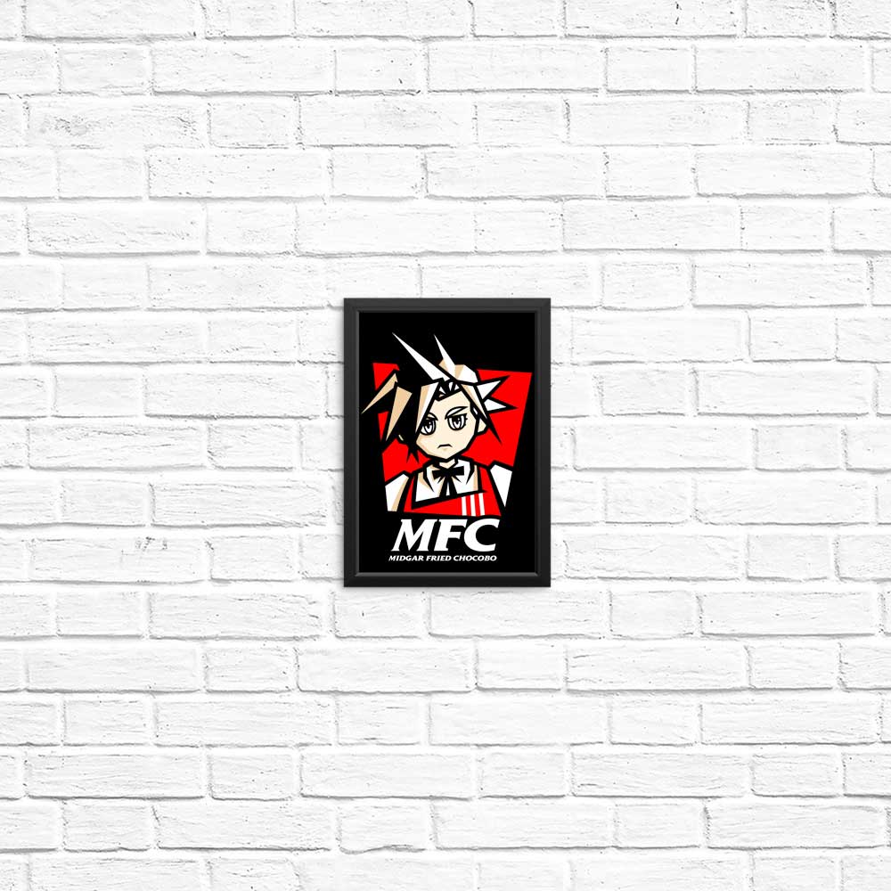 Midgar Fried Chocobo Art Posters and Prints for Home Decor