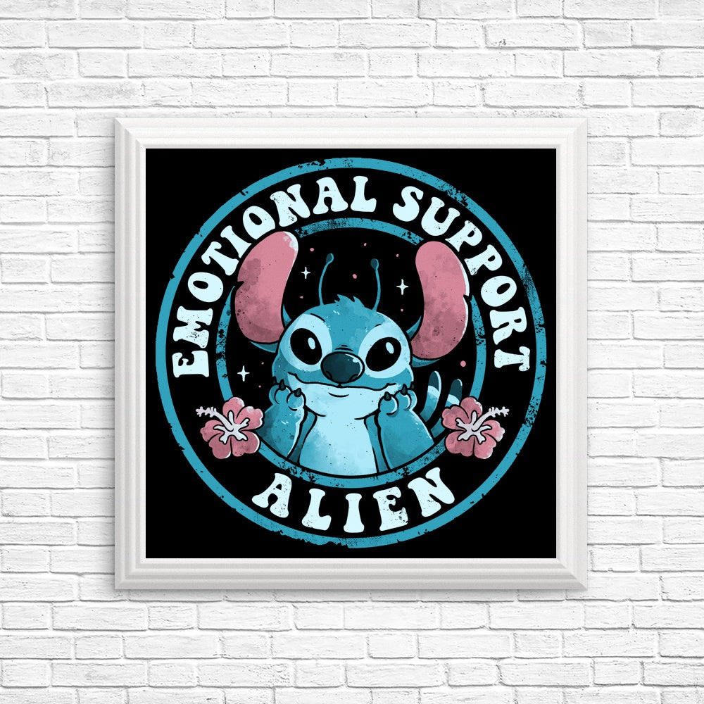 Emotional Support Alien-themed Posters and Prints for Decor