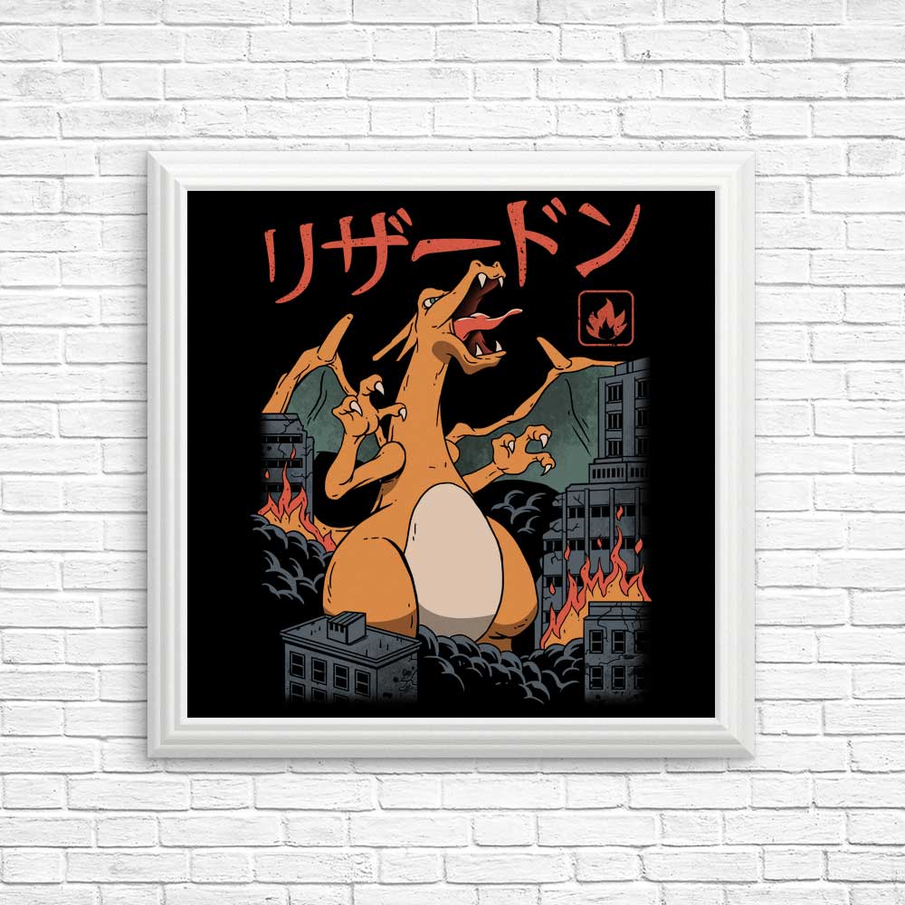 Fantastic Fire Kaiju Themed Posters and Prints