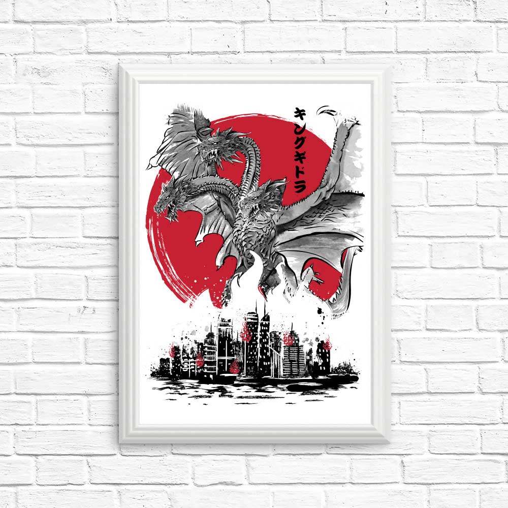 King of Terror Rising Sumi-e Art Posters and Prints from Dr. Monekers