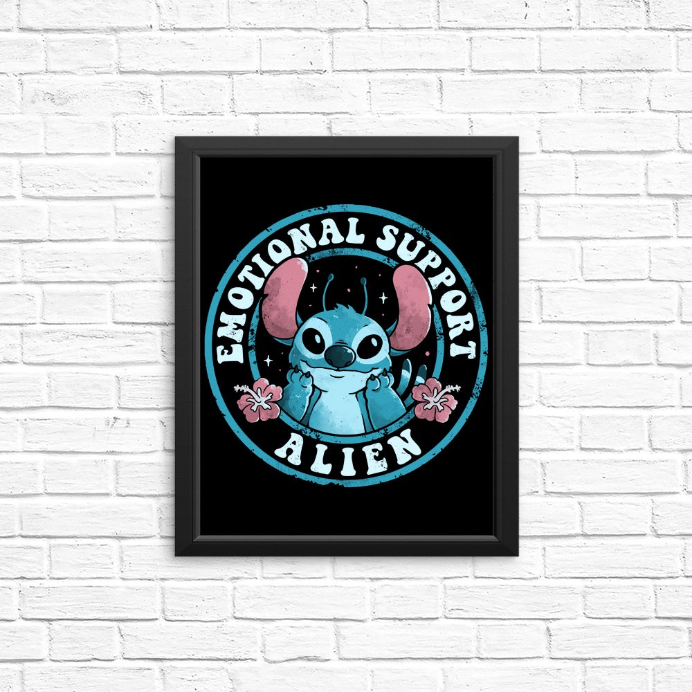 Emotional Support Alien-themed Posters and Prints for Decor