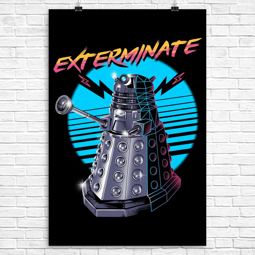 Awesome Rad Dalek Themed Decorative Poster