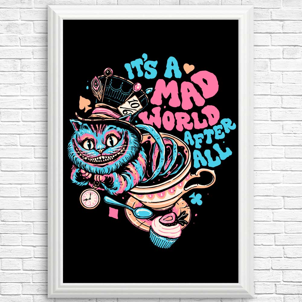 Unique Mad World Cat Art Posters and Prints for Decor