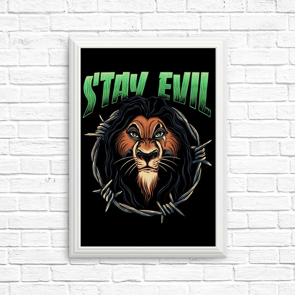 High - Quality 'Stay Evil' Posters and Prints for Your Space